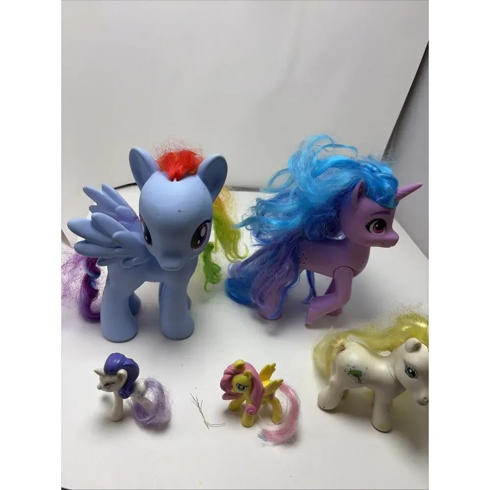 My Little Pony G4,G3 Brushable, Rainbow Dash, Izzy Moonbow, Breezie, Fluttershy